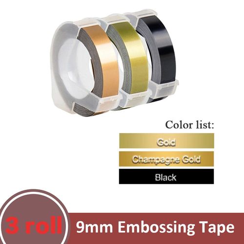 Ruban D'tiquettes 3d Compatible Avec Dymo,Gaufrage,tiqueteuse Manuelle,9mm,Dymo Motex E101,Eath,12965,1610,3 Pices - Type 3rolls Mixed Set 8