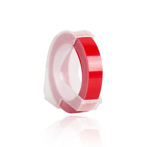 Ruban de gaufrage en plastique Dymo 3D,tiquette en PVC,DYMO 1610 12965 1880 1540 Motex E101,6mm,9mm,12mm,1 pice - Type red-9mm