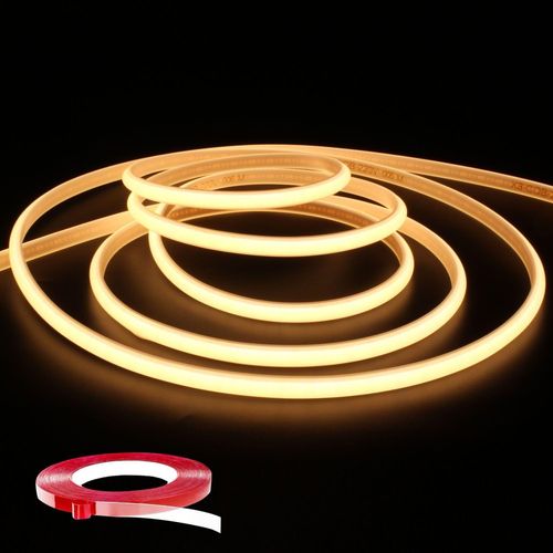 Ruban Led Cob 220v,2m Bandeaux Led Flexible Diy Bande Lumineuse Ip65 tanche Bande Led 3000k,2m,Blanc Chaud
