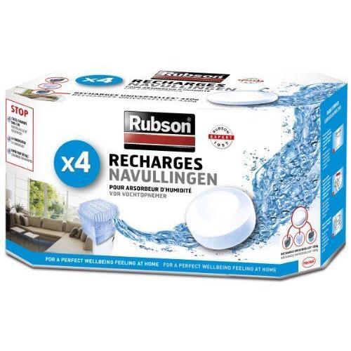 Rubson 1852170 Dshumidificateur D'air 4 Recharges Blanc