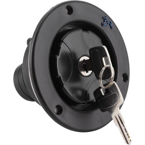 RV Inlet Verrouillable 80mm Bouchon D'eau tanche Inlet Remplissage Rservoir quipement avec 2 Cls Convient pour 38mm Conduites D'eau, 30-40mm Plaque de Porte pour Camping-Car Remorque Caravane