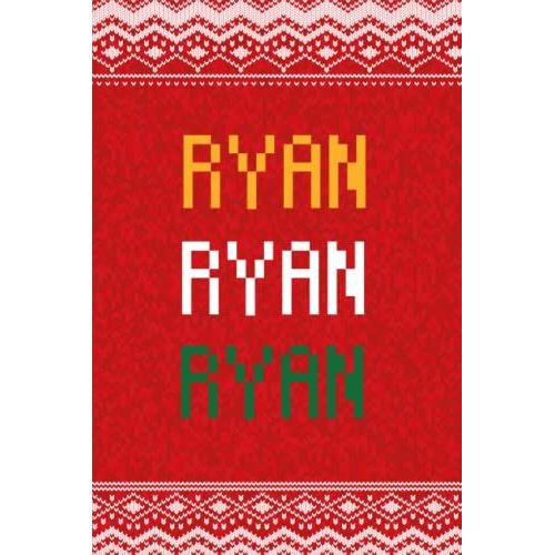 Ryan: Personalized Writing Journal For Men Christmas Themed, Multi Colored (Custom Name Journal, Blank Journal, Write In Notebook, Knitted Pattern) Of Size 6x9 100 Pages For Ryan   de Publishing By Lucas, Name Personalized  Format Broch 