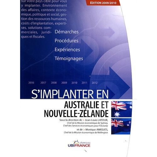 S'implanter En Australie Et En Nouvelle-Zlande   de Latour Jean-Louis  Format Broch 