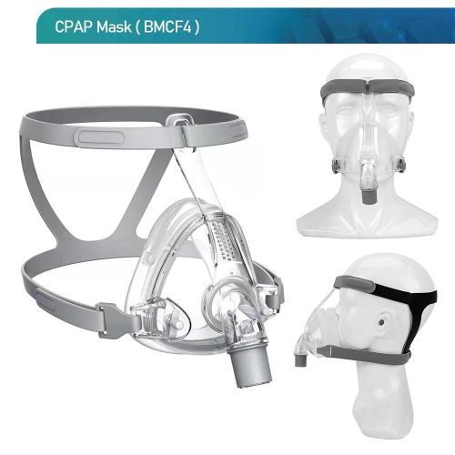 S - Masque Facial Complet Bmc F4 Cpap, Dispositif De Respiration Automatique, Anti Ronflement, Apne Du Sommeil