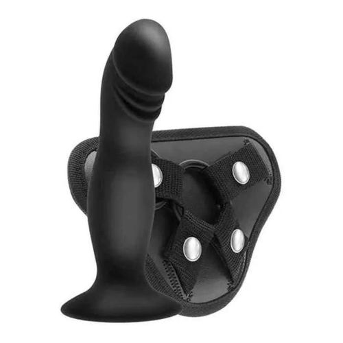 S Pleasures Strappy Harness Set Ceniture Avec Dildo Noir Sextoys