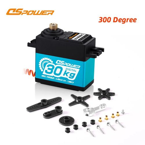 S020a-300 Bleu - Servo tanche  Couple lev, Moteur Sans Balais,Servo Rc Pour Voiture 1/8 1/10 Rc, Robot, Bateau, Hlicoptre