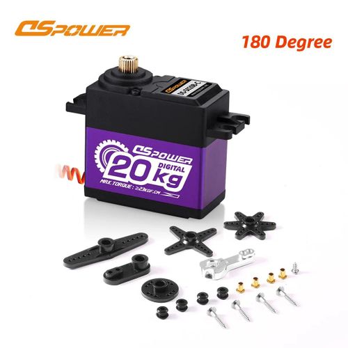S020b-180 Violet - Servo tanche  Couple lev, Moteur Sans Balais,Servo Rc Pour Voiture 1/8 1/10 Rc, Robot, Bateau, Hlicoptre