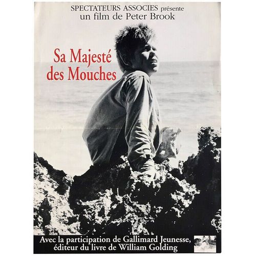 Sa Majest Des Mouches (Lord Of The Flies) - Vritable Affiche De Cinma Plie - Format 40x60 Cm Cm - De Peter Brook Avec James Aubrey, Tom Chapin, Hugh Edwards, Nicholas Hammond -1963 Ressortie 80s #