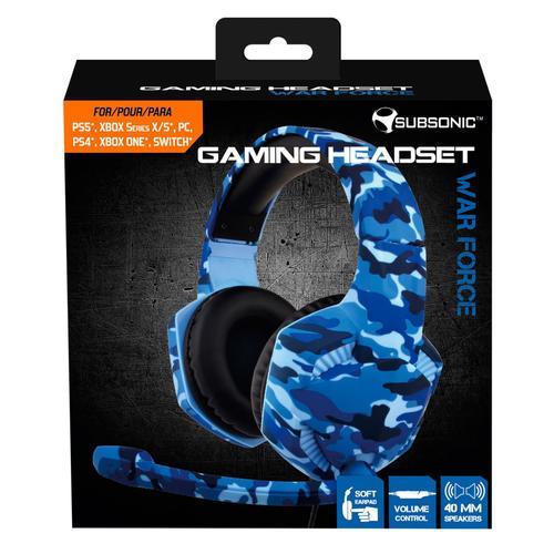 Sa5587 - Subsonic - Casque Gaming War Force Avec Micro Pour Ps5 / Xbox Serie X / Ps4 / Xbox One/ Pc / Switch
