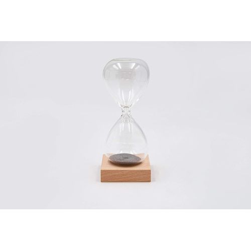 Sablier Magntique Base En Bois-H. 13 Cm-Objet De Dcoration Intrieure Avec Cration De Boules Exceptionnelles Toujours Diffrentes
