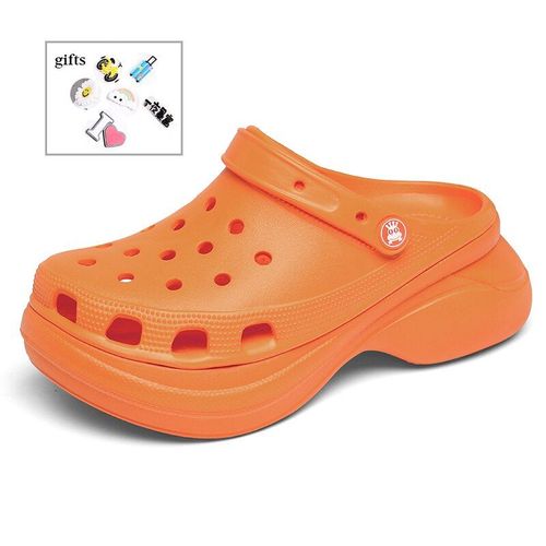 Sabots D't  Semelles Compenses Pour Femmes, Chaussures De Jardin  Schage Rapide, Sandales De Plage, Pantoufles De Maison, Semelle paisse, Tongs Plus Grandes - 42