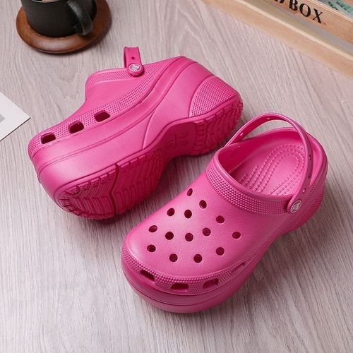 Sabots D't  Semelles Compenses Pour Femmes, Chaussures De Jardin  Schage Rapide, Sandales De Plage, Pantoufles De Maison, Semelle paisse, Tongs Plus Grandes - 42