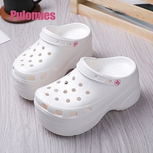 Sabots D't  Semelles Compenses Pour Femmes, Chaussures De Jardin  Schage Rapide, Sandales De Plage, Pantoufles De Maison, Semelle paisse, Tongs Plus Grandes - 43