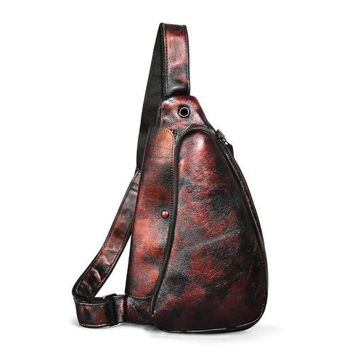 Sac  Bandoulire En Cuir Pour Hommes,Dcontract,Mode Voyage,Ceinture,Poitrine,Design,Sangle  Une paule,9976