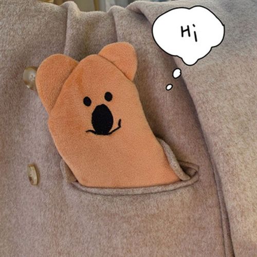 Sac  Crayons En Peluche Douce, 1 Pice, Kawaii Cartons Koala, Sac De Rangement Portable Pour colires Filles, Pochette De Papeterie Cadeau