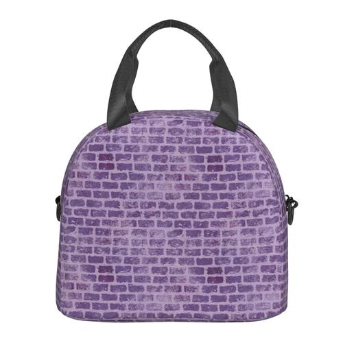 Sac  Djeuner 100, Mur Brique Grunge Sac Besace  Main Avec Sangle D'paule, Sac Fourre-Tout Rutilisable Pour Enfant, Retour  L'cole, Femmes, Garon, Fille