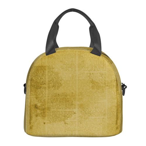 Sac  Djeuner Annonces De Journaux Vintage Anciennes Sac Besace  Main Avec Sangle D'paule, Sac Fourre-Tout Rutilisable Pour Enfant, Retour  L'cole, Femmes, Garon, Fille