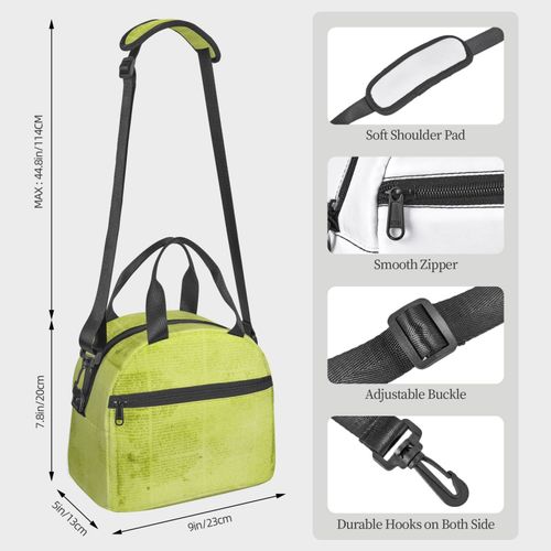 Sac  Djeuner Annonces De Journaux Vintage Anciennes Sac Besace  Main Avec Sangle D'paule, Sac Fourre-Tout Rutilisable Pour Enfant, Retour  L'cole, Femmes, Garon, Fille