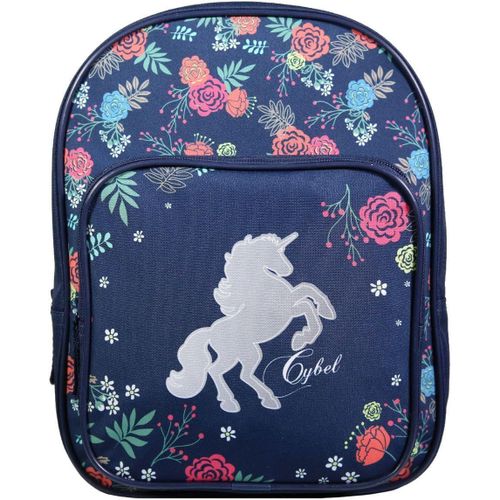 Sac  Dos 31 Cm Avec Poche Maternelle Cybel Cheval Licorne Bleu
