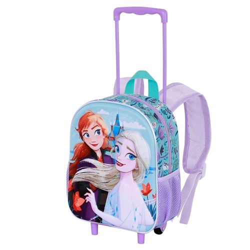Sac  Dos 3d  Roulettes Petit - Disney La Reine Des Neiges 2 (Frozen) Spring - Bleu - Taille Unique