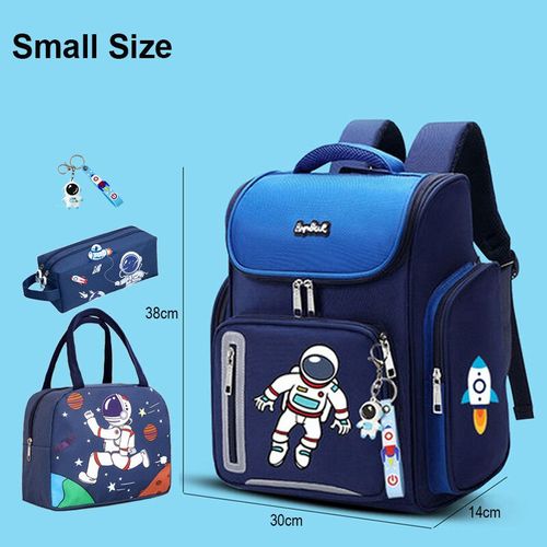 Sac  Dos Astronome Pour Garon,Ensemble De Cartable Pour lve Du Primaire,Sacs D'cole Pour Enfants,Cartable Impermable Pour Enfants - Type S Blue Set