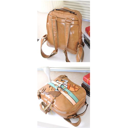 Sac à dos Cuir Cheval Poney Pony Patchwork Original Tendance Pratique