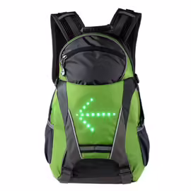 Sac à dos de vélo réfléchissant avec clignotant LED, sac à dos de