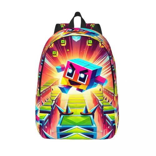 Sac  Dos En Toile Pour Homme Et Femme, Ideal Pour Le Jeu, Le Cube Gomtrique, Le Tableau De Bord, Le Primaire, Le Lyce, L'universit, La Randonne