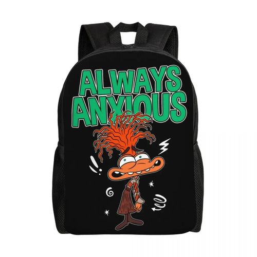 Sac  Dos Personnalise Inside Out Always Anxious Pour Femmes Et Hommes, Rsistant  L'eau, Pour L'ecole Et L'universit, Avec Impression
