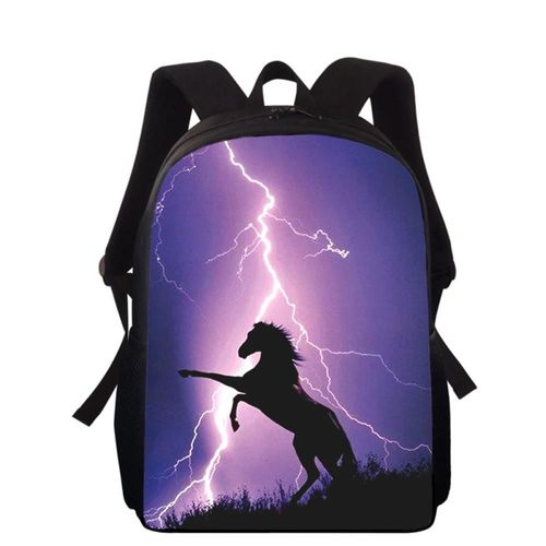 Sac  Dos Pour Enfants Avec Impression 3d Cheval 40 Cm, Cartable D'cole Primaire Pour Garons Et Filles