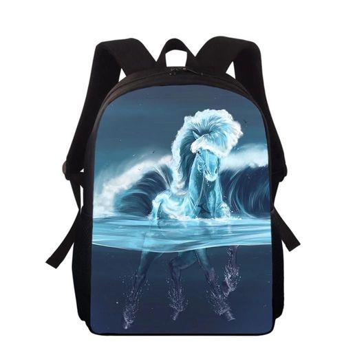 Sac  Dos Pour Enfants Avec Impression 3d Cheval 40 Cm, Cartable D'cole Primaire Pour Garons Et Filles