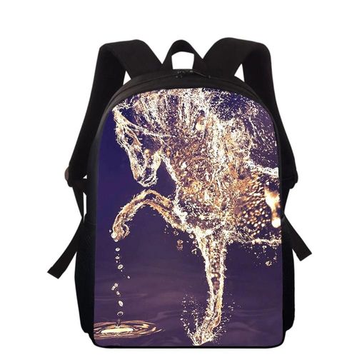 Sac  Dos Pour Enfants Avec Impression 3d Cheval 40 Cm, Cartable D'cole Primaire Pour Garons Et Filles