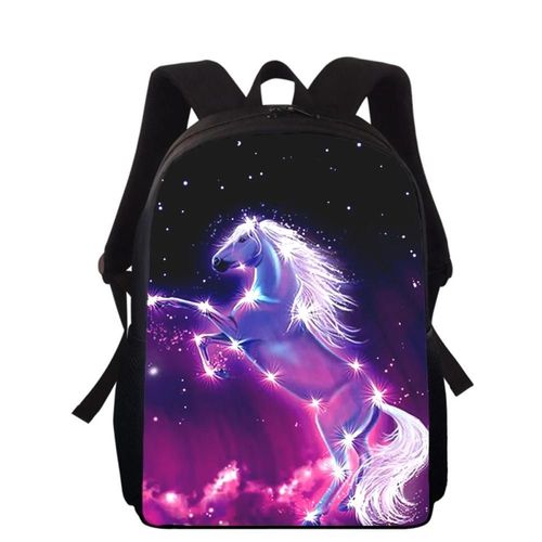 Sac  Dos Pour Enfants Avec Impression 3d Cheval 40 Cm, Cartable D'cole Primaire Pour Garons Et Filles