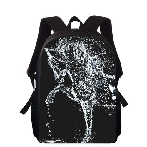 Sac  Dos Pour Enfants Avec Impression 3d Cheval 40 Cm, Cartable D'cole Primaire Pour Garons Et Filles