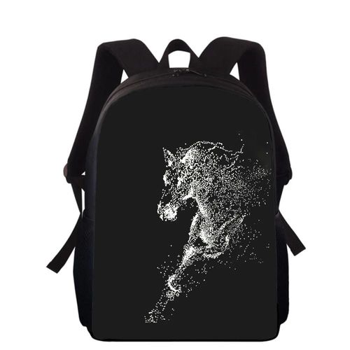 Sac  Dos Pour Enfants Avec Impression 3d Cheval 40 Cm, Cartable D'cole Primaire Pour Garons Et Filles