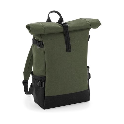 Sac ? Dos Roll-Top 22l - Compartiment Ordinateur - Bg858 - Vert Olive Militaire