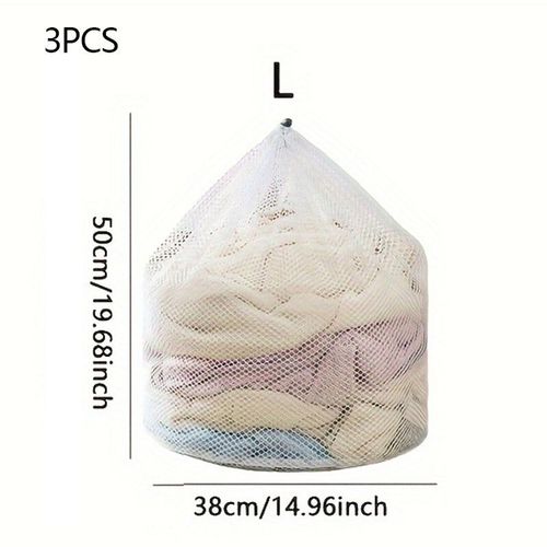 Sac  linge  ficelle de proximit,sacs de lavage en filet grossier,vtements sales,ensemble de 4 pices,sac  linge pour machine  laver H,1 pice,3 pices - Type 3pcs-S