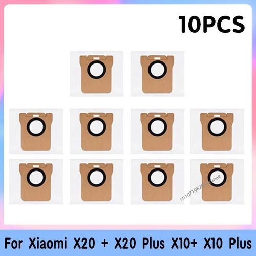 Sac  poussire pour aspirateur Robot Xiaomi X20 + X10 + X20 Plus X10 Plus, pices et accessoires, brosse latrale principale, filtre Hepa, remplacement de tissu de vadrouille-10PCS