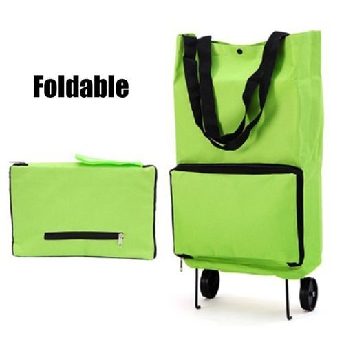 Sac  Provisions Pliable Avec Roulettes Pour Courses Et Courses Rutilisables