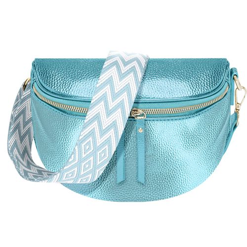 Sac Banane Bandoulire Glamour Shiny Gallantry Bleu Clair