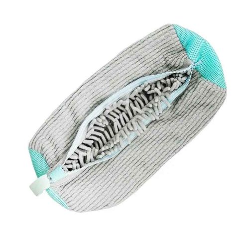 Sac de Lavage en Filet Rembourr,Protection de Chaussures,Fibre Moelleuse,Polyester,Adapt  la Machine,Sacs de vaccage - Type Gris clair #B