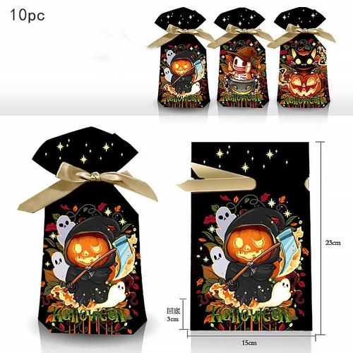 Sac De Nourriture Croustillant Avec Ruban De Aliments Trickster, Modules De Dessin Anim, Joyeux Halloween, Festival Fantme, Flocon De Neige, Bonbons, Proximit, Wstring