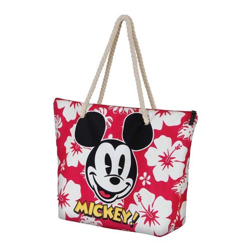 Sac De Plage Soleil - Disney Mickey Mouse Hawaii - Rouge - Taille Unique