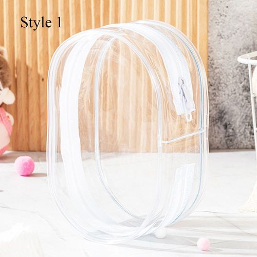 Sac De Poupes En Peluche Transparent Avec Double Fermeture clair,Bote Mystre,Prsentoir  Beurre,Sac Porte-Cls pais,Stockage De Poudres,Mode Extrieure,15cm