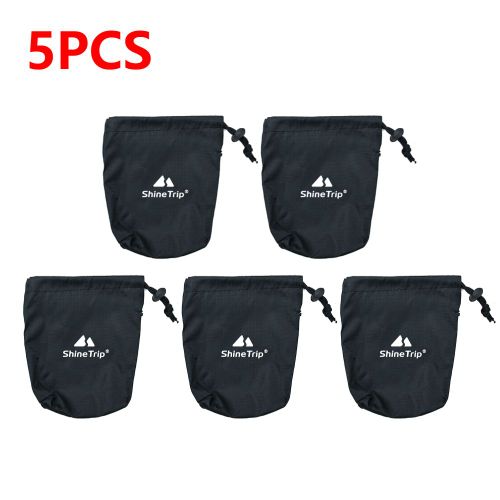 Sac De Rangement De Camping En Plein Air,Analyste De Voyage De Randonne,Corde  Vent,Projection De Structure,S Wstring,Multifonction,Soleil Officiel - Type Black 5pcs