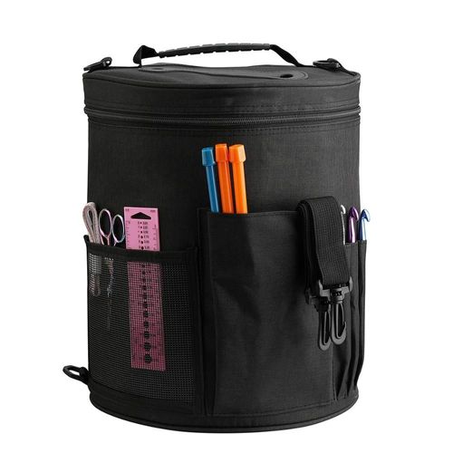 Sac de rangement de couleur noire pour gros fils, fourre tout de tricot, accessoires de couture, sacs pour crochets, nouvelle collection, livraison gratuite