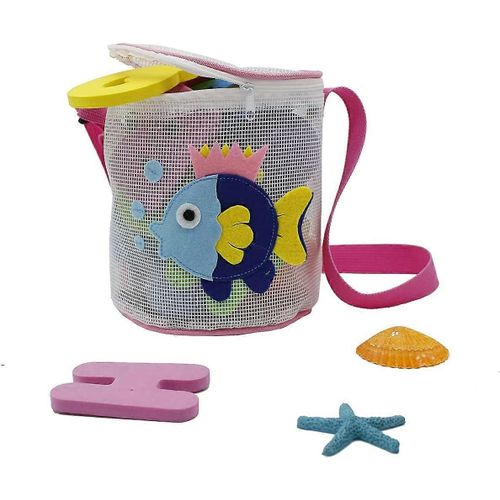 Sac De Rangement De Jouet De Plage Mignon Motif De Dessin Anim Shell Mesh Drum, Sac De Coquillage, Bac  Sable Pour Enfants, Sac En Filet, Outils De Coquillage Pour La Plage Pour Les Enfants, Motif D