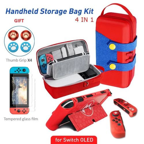 Sac De Rangement Portable Oled Pour Nintendo Switch, tui Rigide De Transport De Grande Capacit, Support Intgr Pour Accessoires De Jeu Ns Switch--B(Switch Oled)