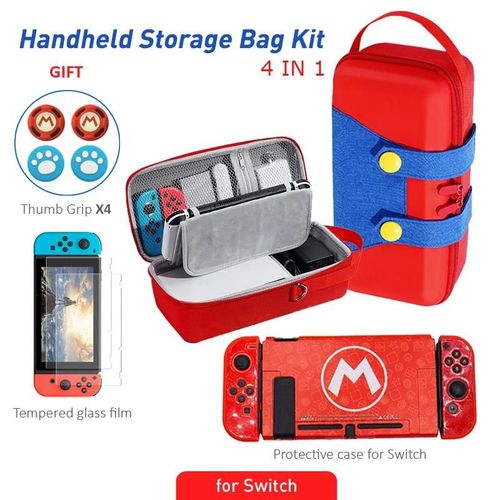 Sac De Rangement Portable Oled Pour Nintendo Switch, tui Rigide De Transport De Grande Capacit, Support Intgr Pour Accessoires De Jeu Ns Switch--C(Normal Switch)
