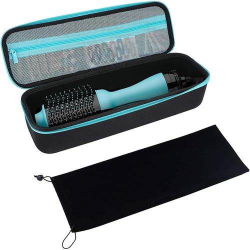 Sac De Rangement Rigide En Eva Lger Compatible Avec Sche-Cheveux Revlon One- Step - Brosse Volumisante Avec Sac  Air Chaud (Gris), Noir , 38.5*13*10.5, Mode[SAL1471]